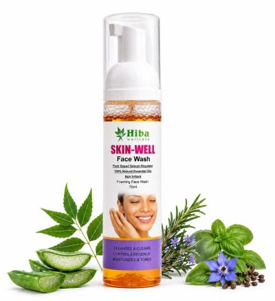 Hiba Wellness Skin-Well Foaming Face Wash for Oily & Acne-Prone Skin - 70ml